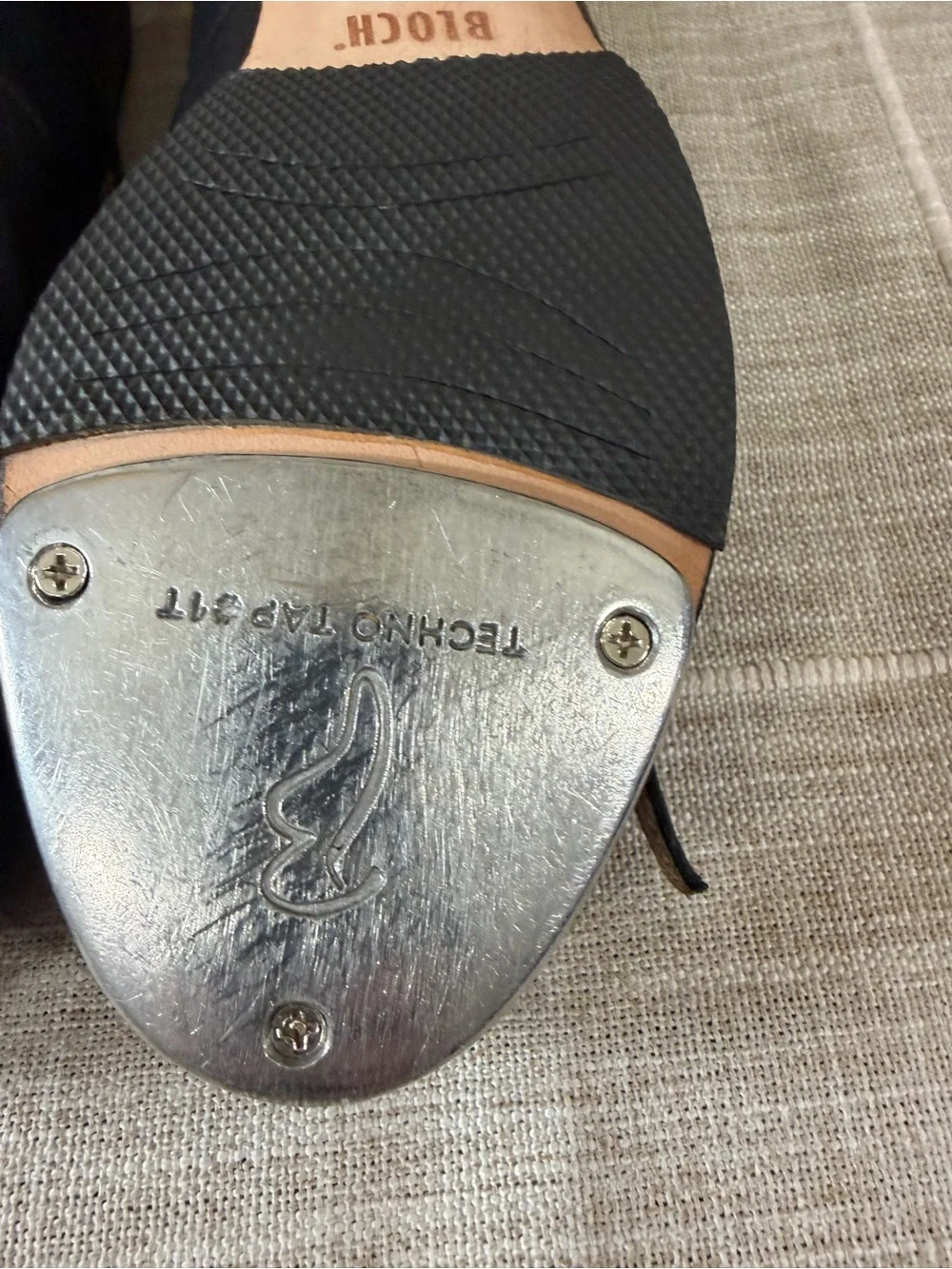 Bloch Women's Tap On Leather Tap Shoes Black S0302L Sz 8.5 Fit: X W/Box